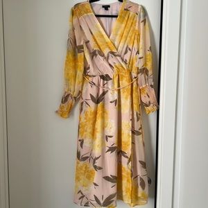 Halogen floral print midi dress NWT